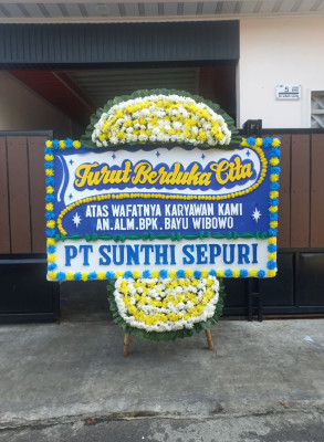 Papan Bunga Duka di Jawa Kiri